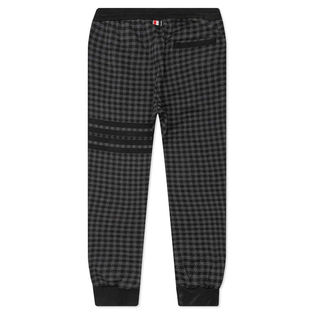 Cotton Gunclub Check Jacquard 4-Bar Sweatpants - Black