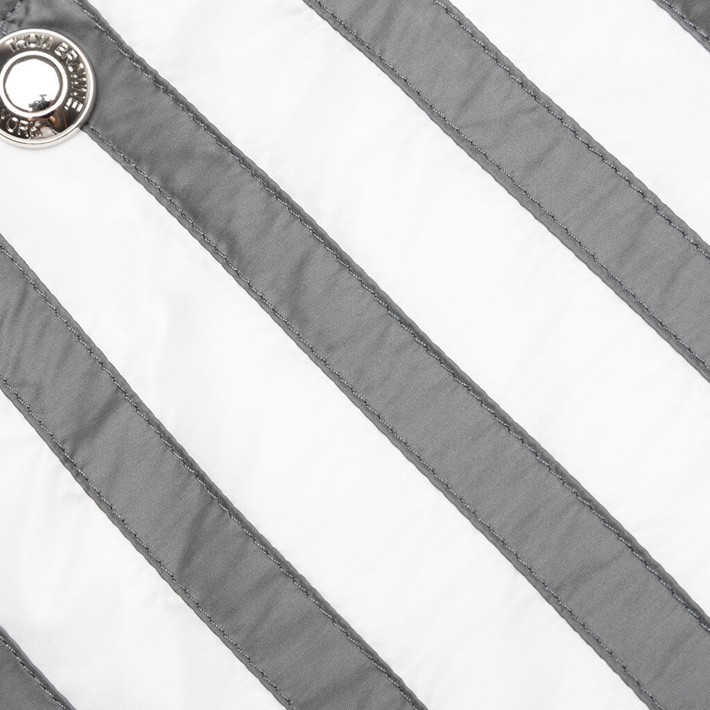 Downfilled Snap Front Vest - Medium Grey