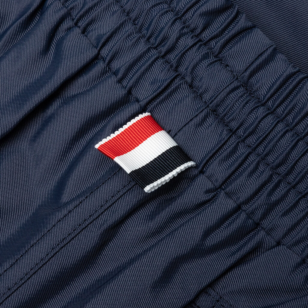 Drawcord Waist Swim Short w/ Solid Swim Tech - Navy