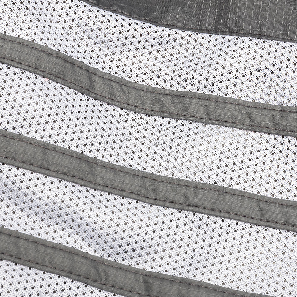Mid Thigh 4 Bar Shorts - Silver