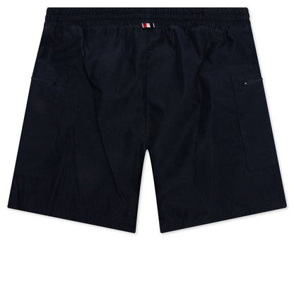 Ripstop Zip Pocket Mid Thigh Shorts - Navy