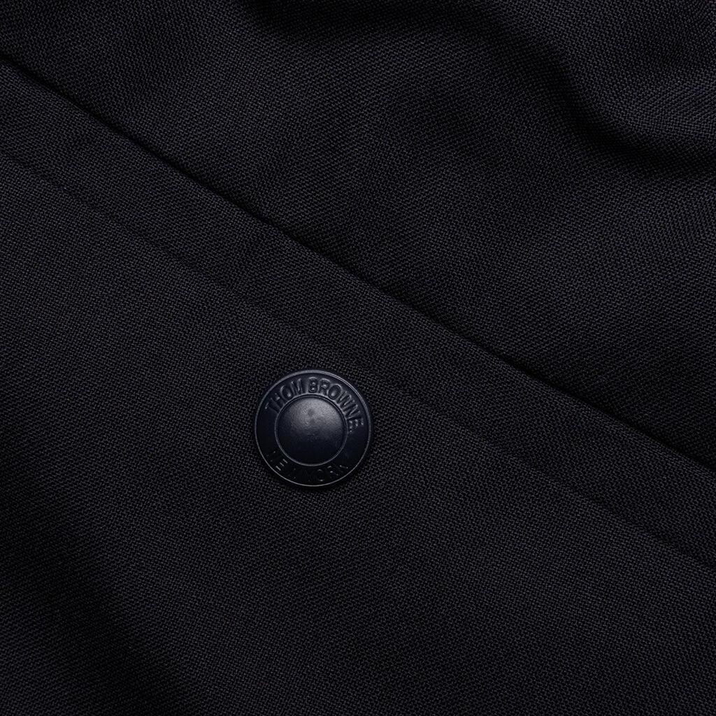 Snap Front Elastic Track Trouser - Navy