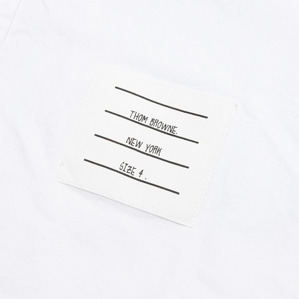 Solid Oxford Straight Fit Button Down L/S Shirt - White