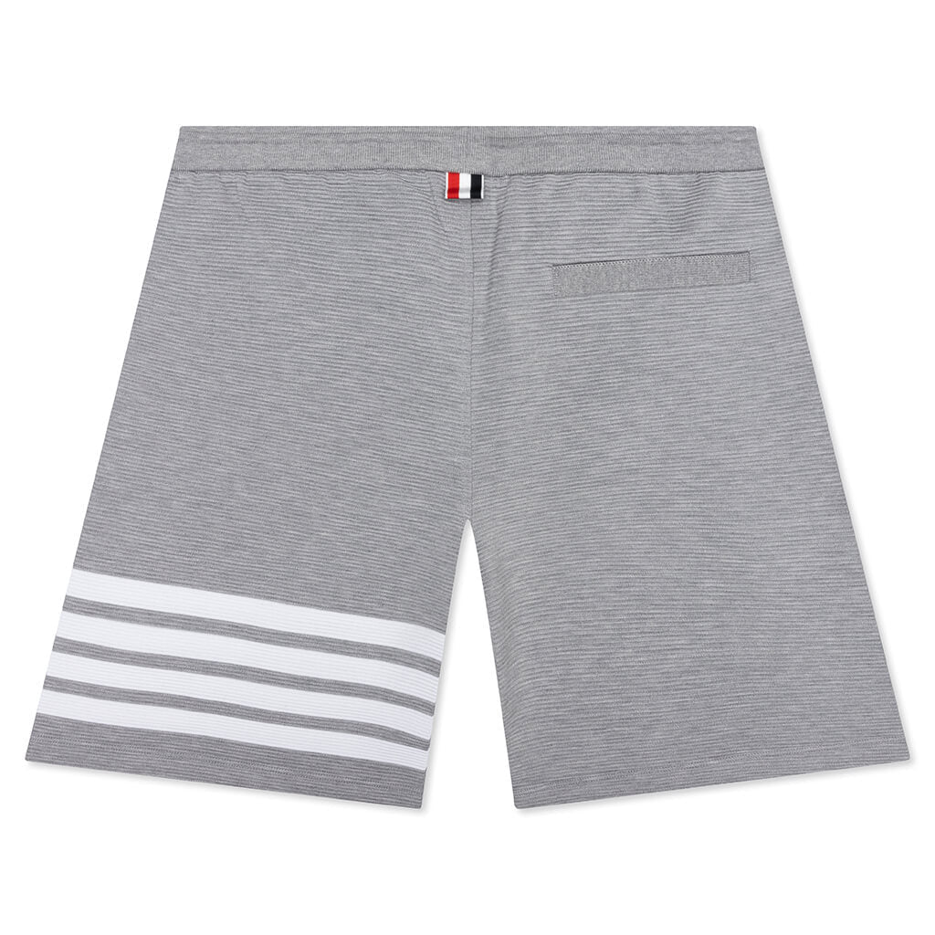 Sweat Shorts w/ 4Bar Ottoman Rib - Light Grey