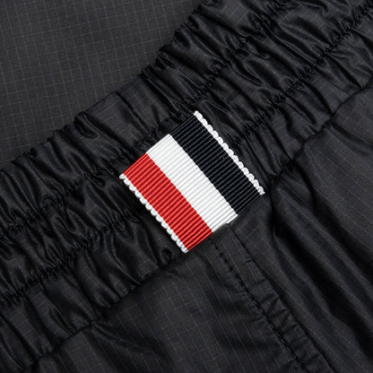 Track Shorts w/ Jersey Lining in Quilted Ripstop - Navy