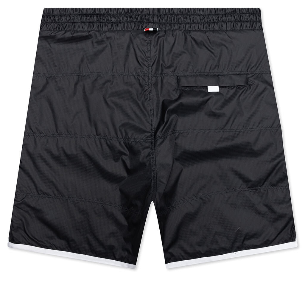 Track Shorts w/ Jersey Lining in Quilted Ripstop - Navy