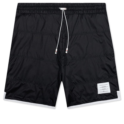 Track Shorts w/ Jersey Lining in Quilted Ripstop - Navy
