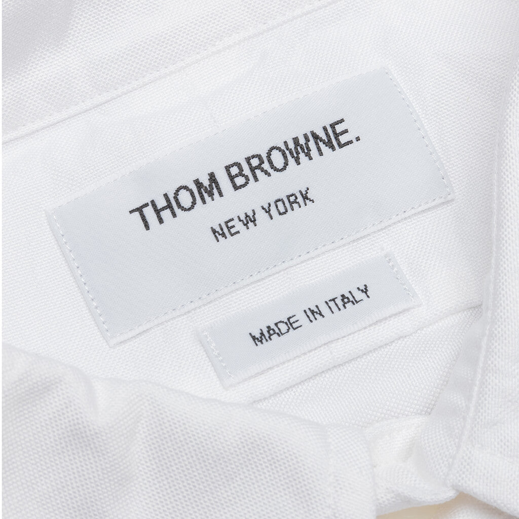 Zip Front Button Down L/S Shirt - Red/White/Blue