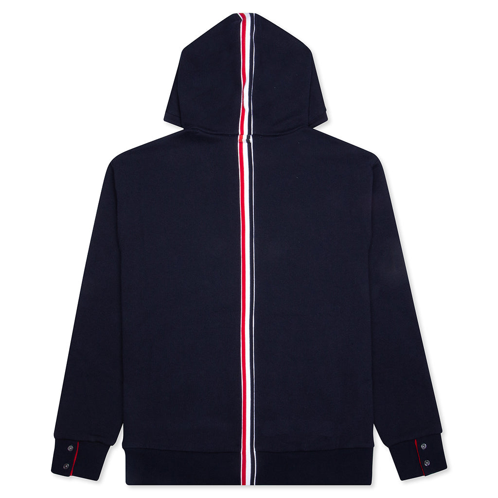 Zip-Up Pullover Hoodie - Navy