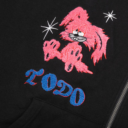 Todo Bien Zip Hoodie - Black