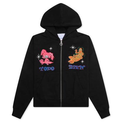 Todo Bien Zip Hoodie - Black