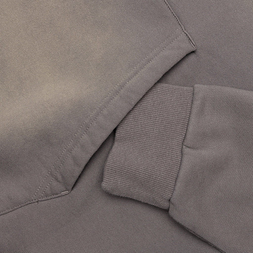 Tonal Beware Hoodie - Cement