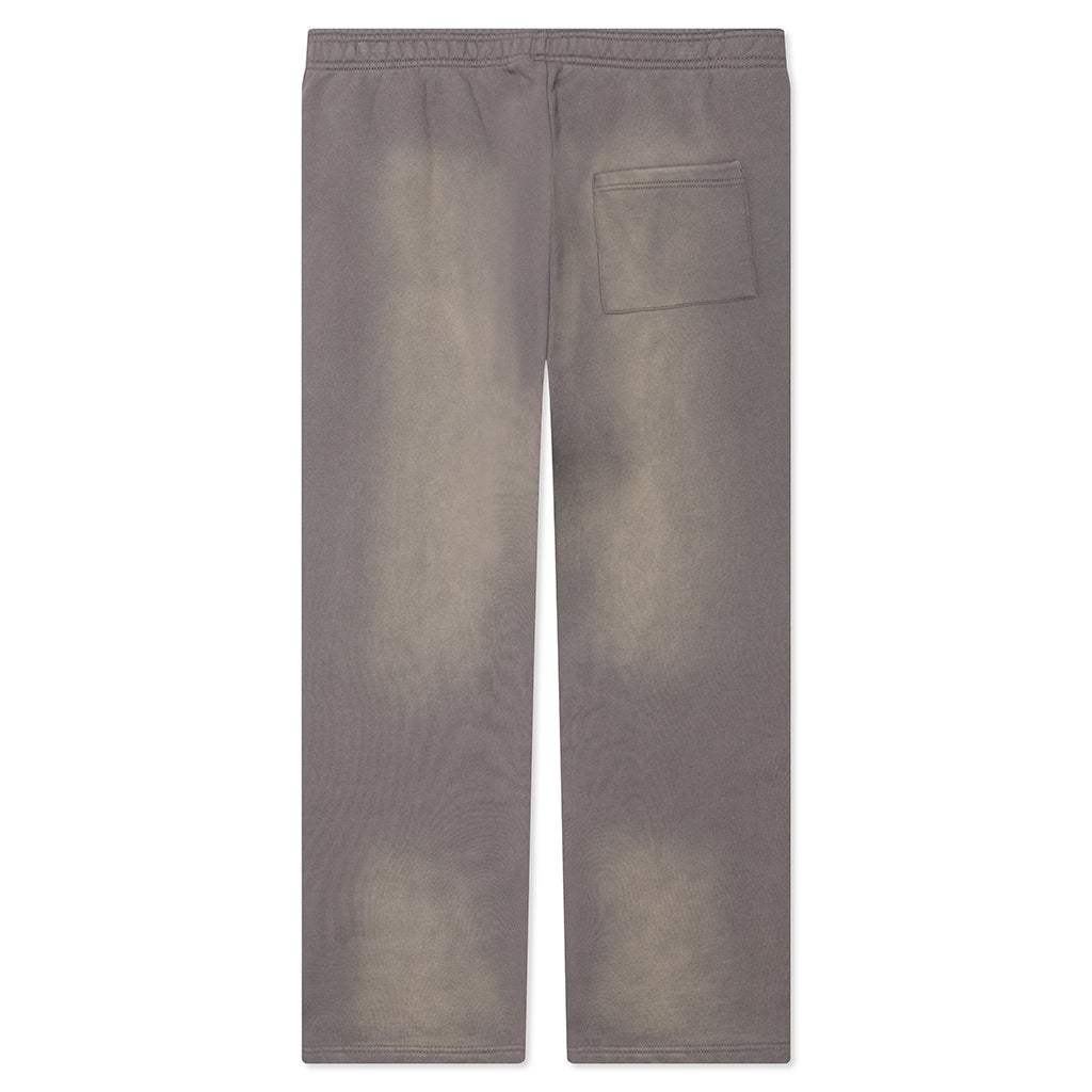 Tonal Beware Open Bottom Sweatpants - Cement