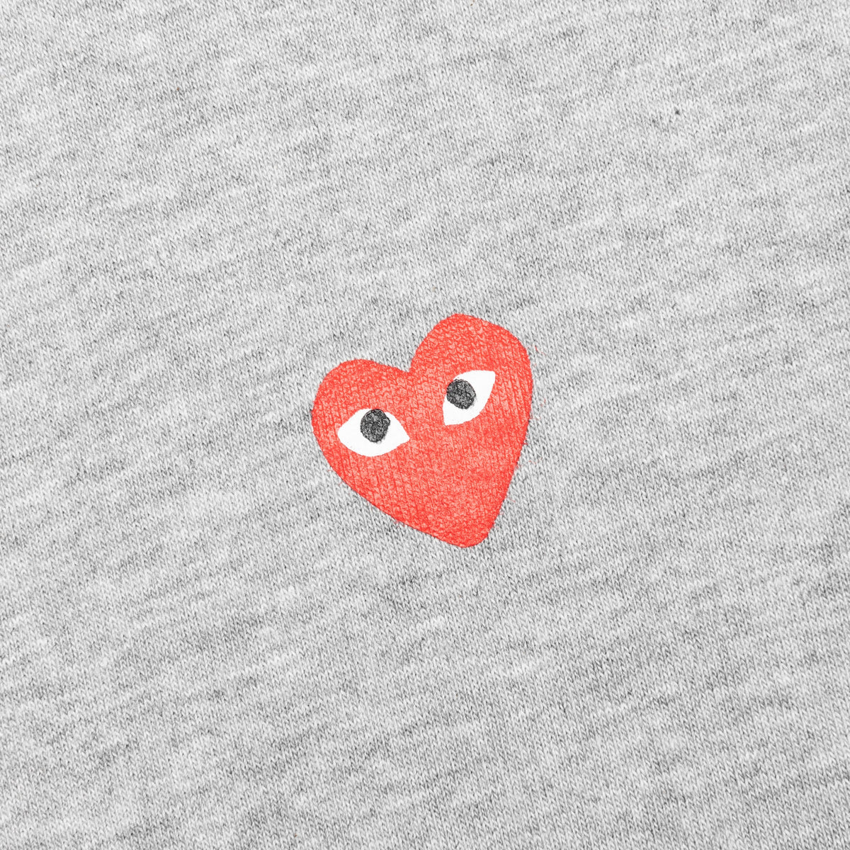 Tri Red Heart Logo Print T-Shirt - Grey