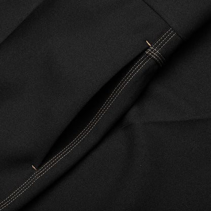 Recycled Polyester Gabardine Loose Fit Trousers - Black