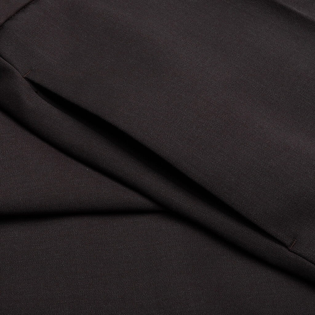 Straight Leg Gabardine Trouser D006 - Chocolate Brown