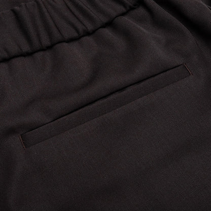 Straight Leg Gabardine Trouser D006 - Chocolate Brown