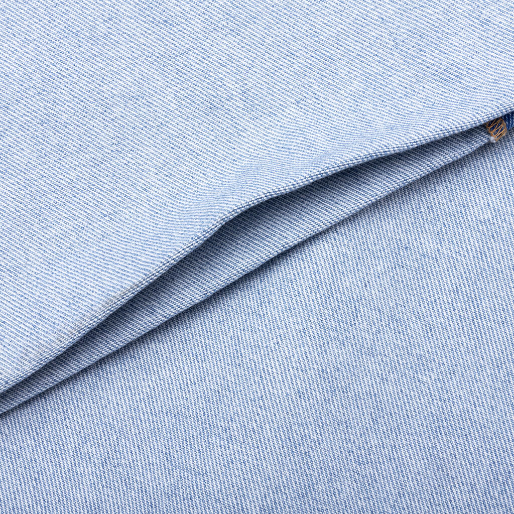 Wide Leg Blue Jeans With High Turn-Up - Cobalt