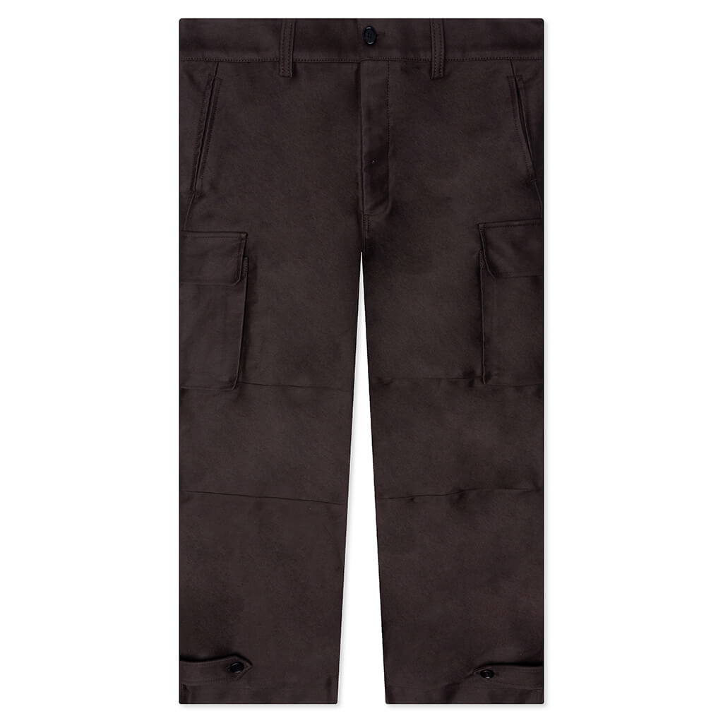 Brown Organic Cotton Cargo Trousers TCY36 - Moca
