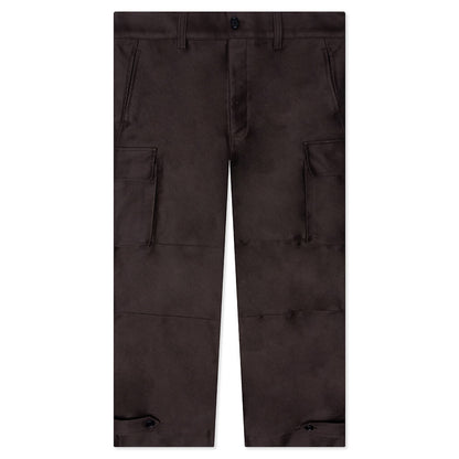 Brown Organic Cotton Cargo Trousers TCY36 - Moca