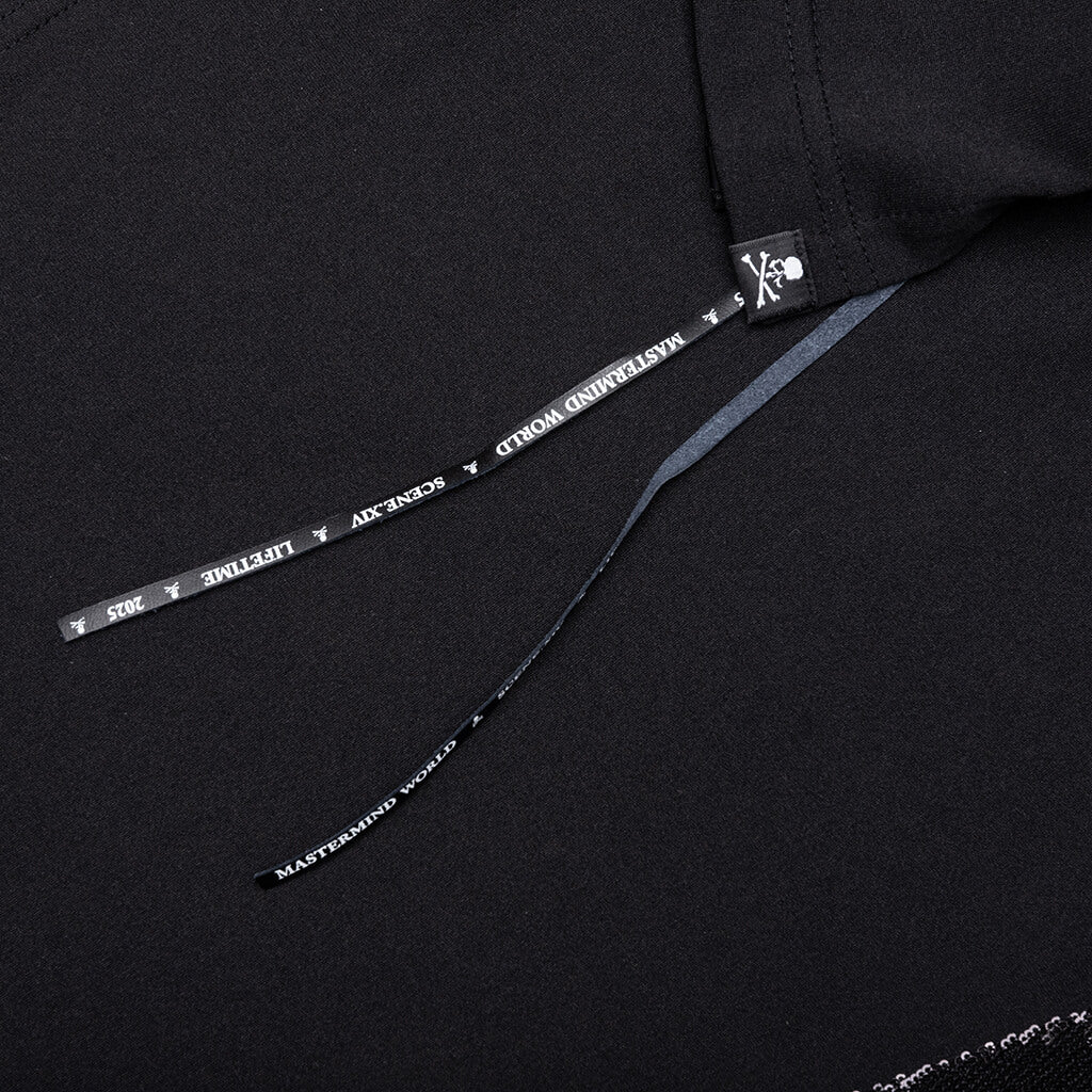 Football V-Neck Jersey T-Shirt - Black