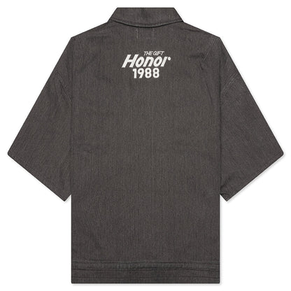 Twill Full Zip Shirt - Black