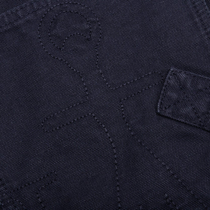 Twisted Cotton Bermuda Shorts - Navy