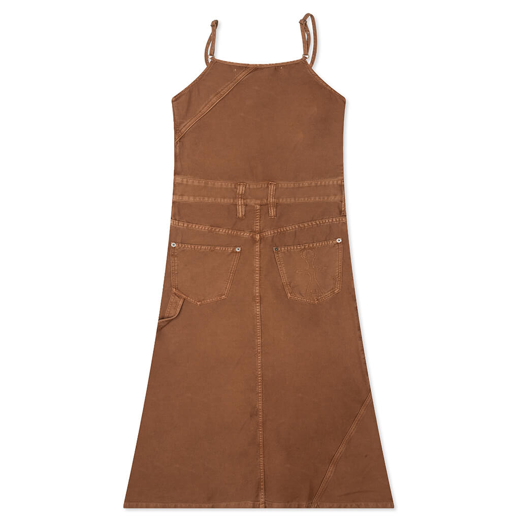 Women's Twisted Strappy Dress - Caramel