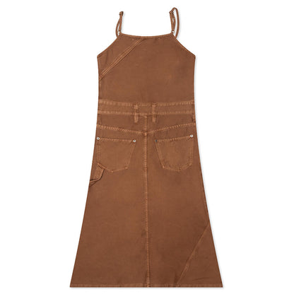 Women's Twisted Strappy Dress - Caramel