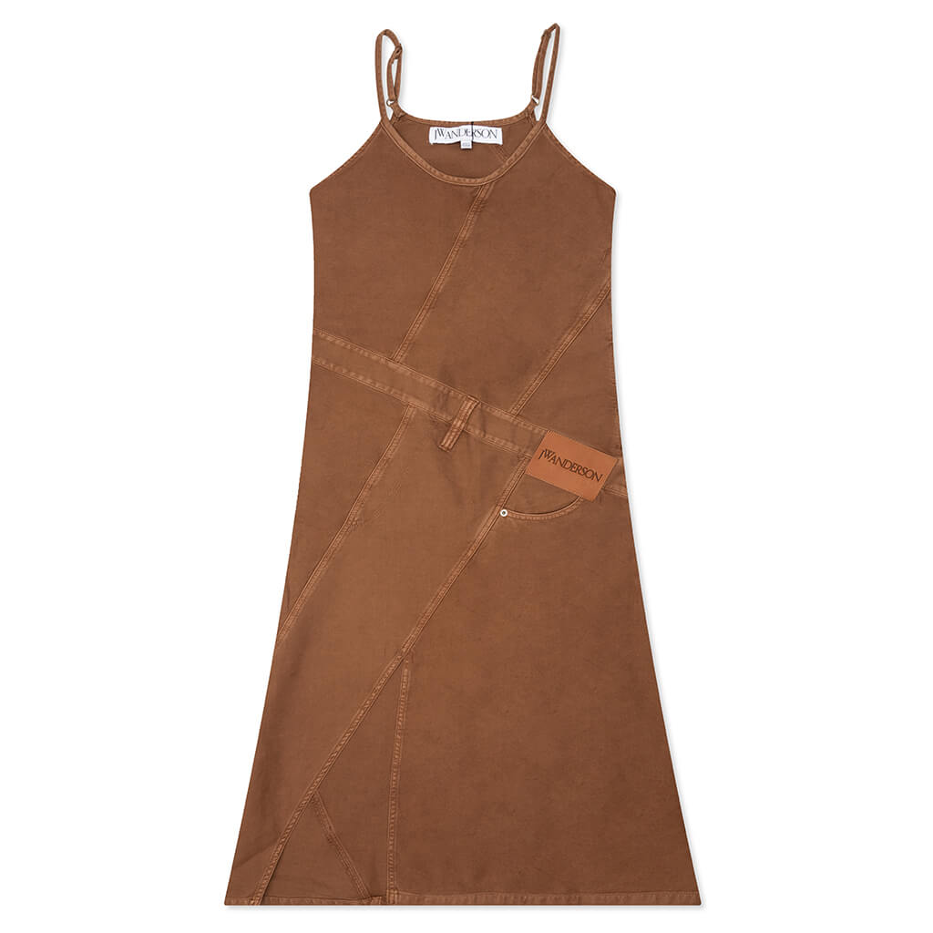 Women's Twisted Strappy Dress - Caramel
