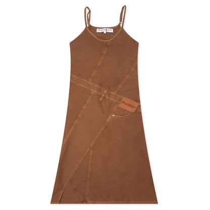 Women's Twisted Strappy Dress - Caramel