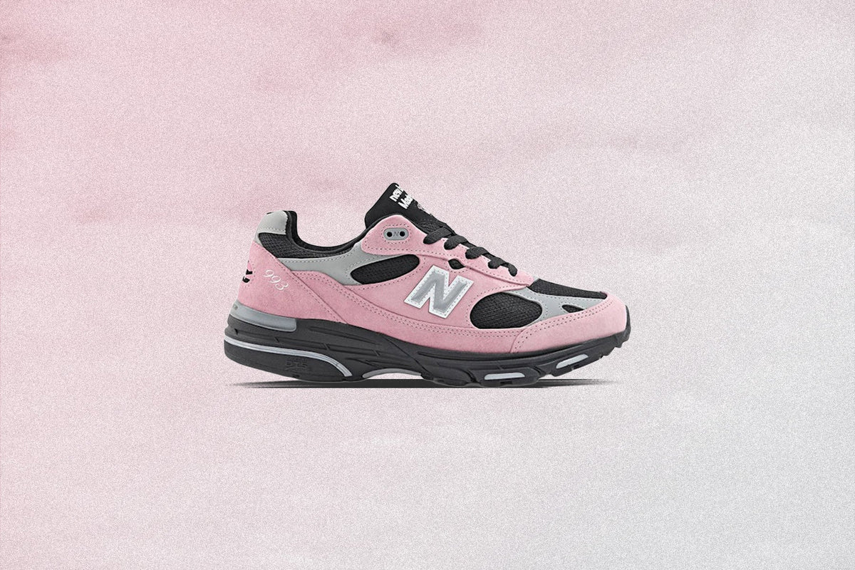 Made in USA 993 - Pink Taffy/Black/Slate Grey