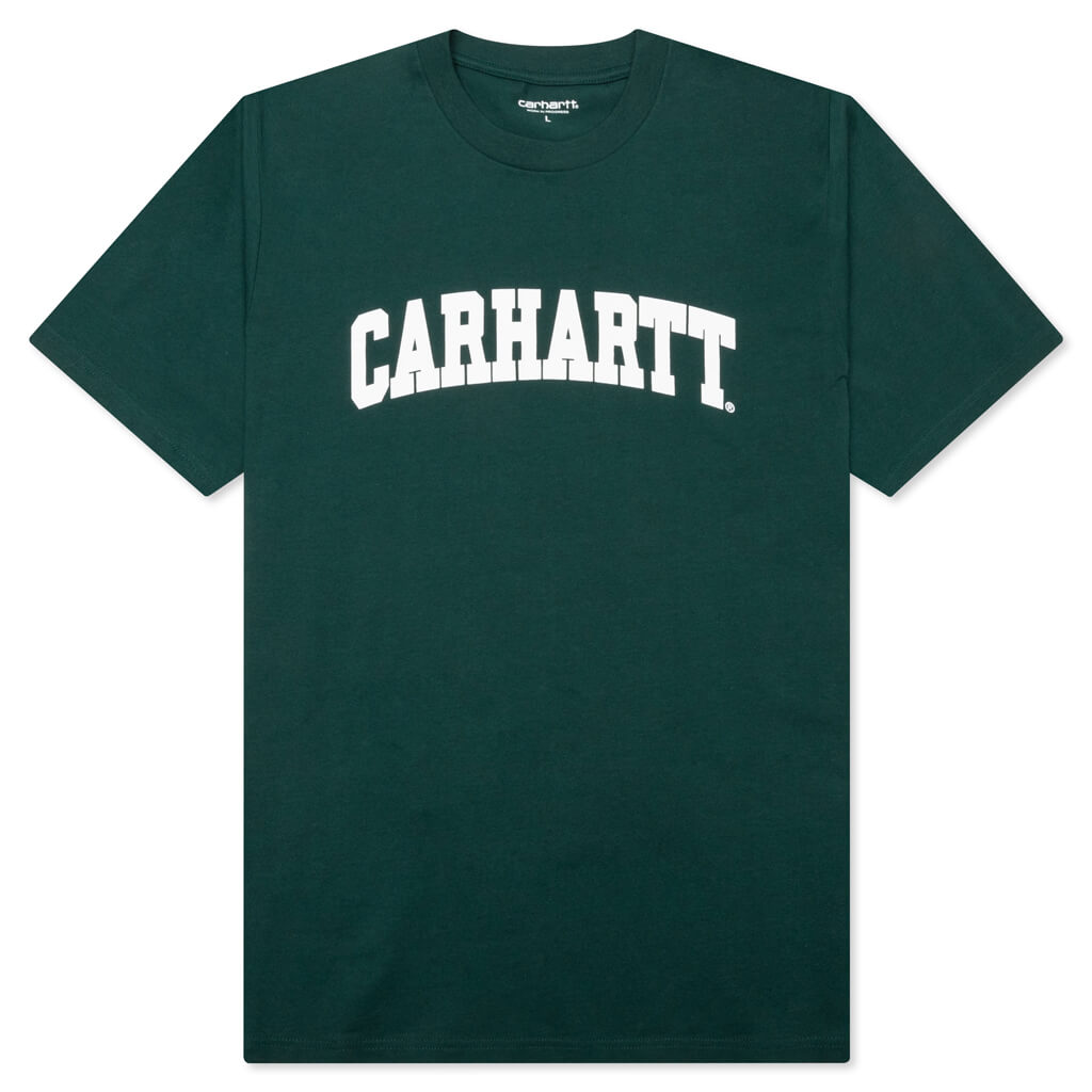 University S/S T-Shirt - Botanic/White