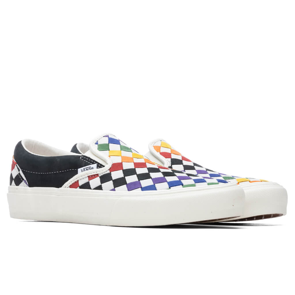 Classic Slip-VLT LX "Pride" - Woven Leather Rainbow
