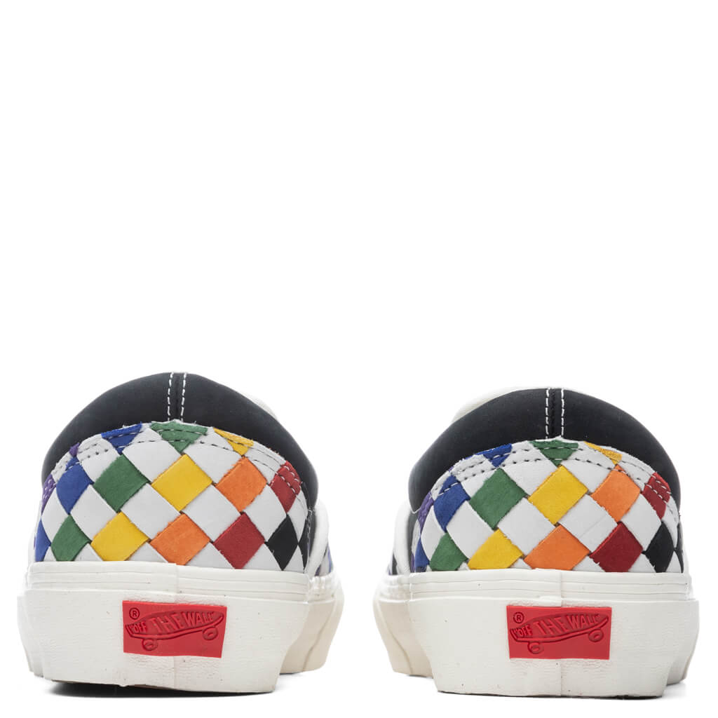 Classic Slip-VLT LX "Pride" - Woven Leather Rainbow
