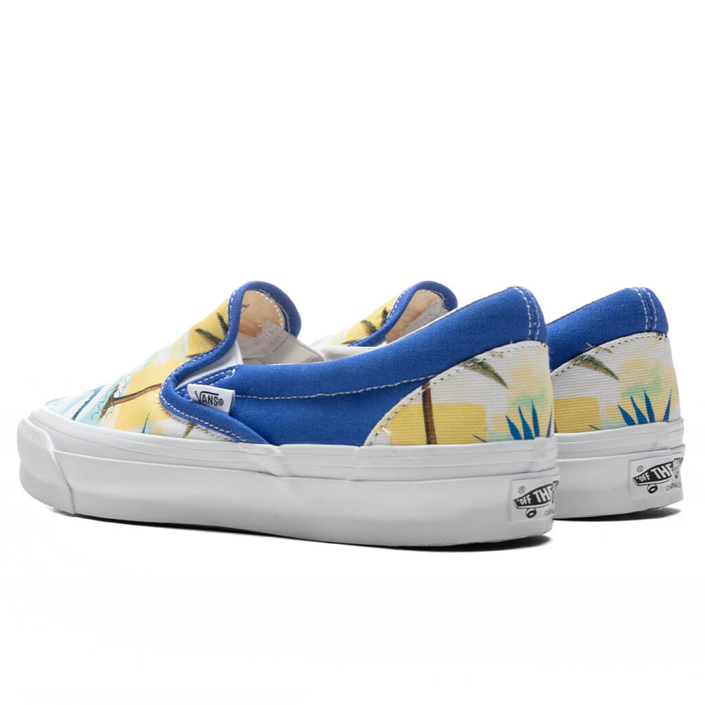 OG Classic Slip-- Blue/Spring Brick