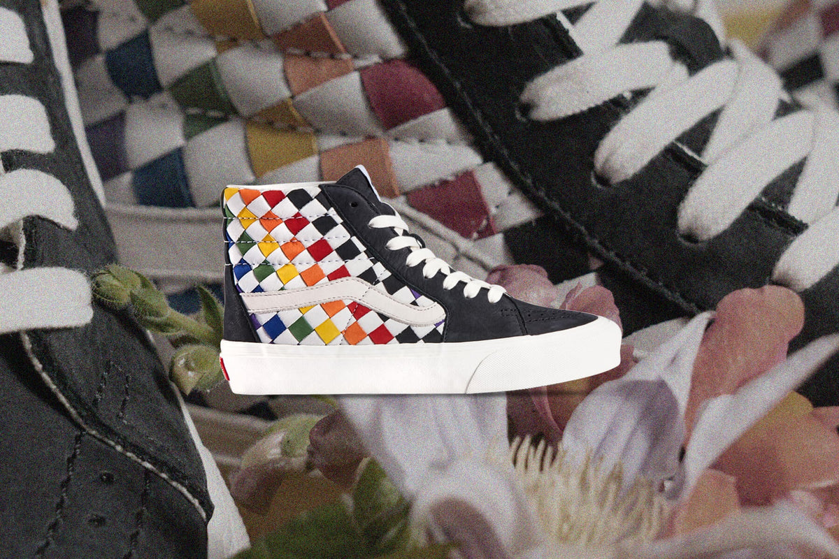 Sk8-Hi VLT LX "Pride" - Woven Leather Rainbow