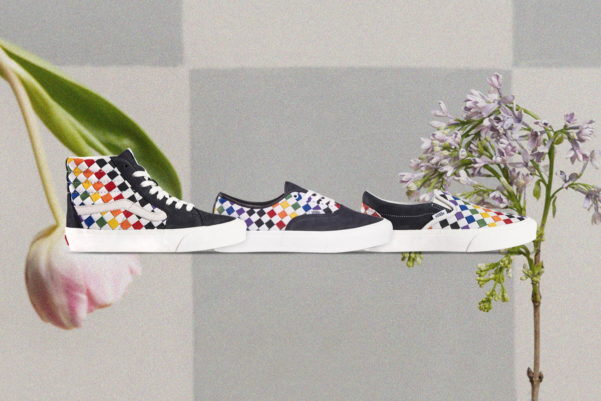 Sk8-Hi VLT LX "Pride" - Woven Leather Rainbow