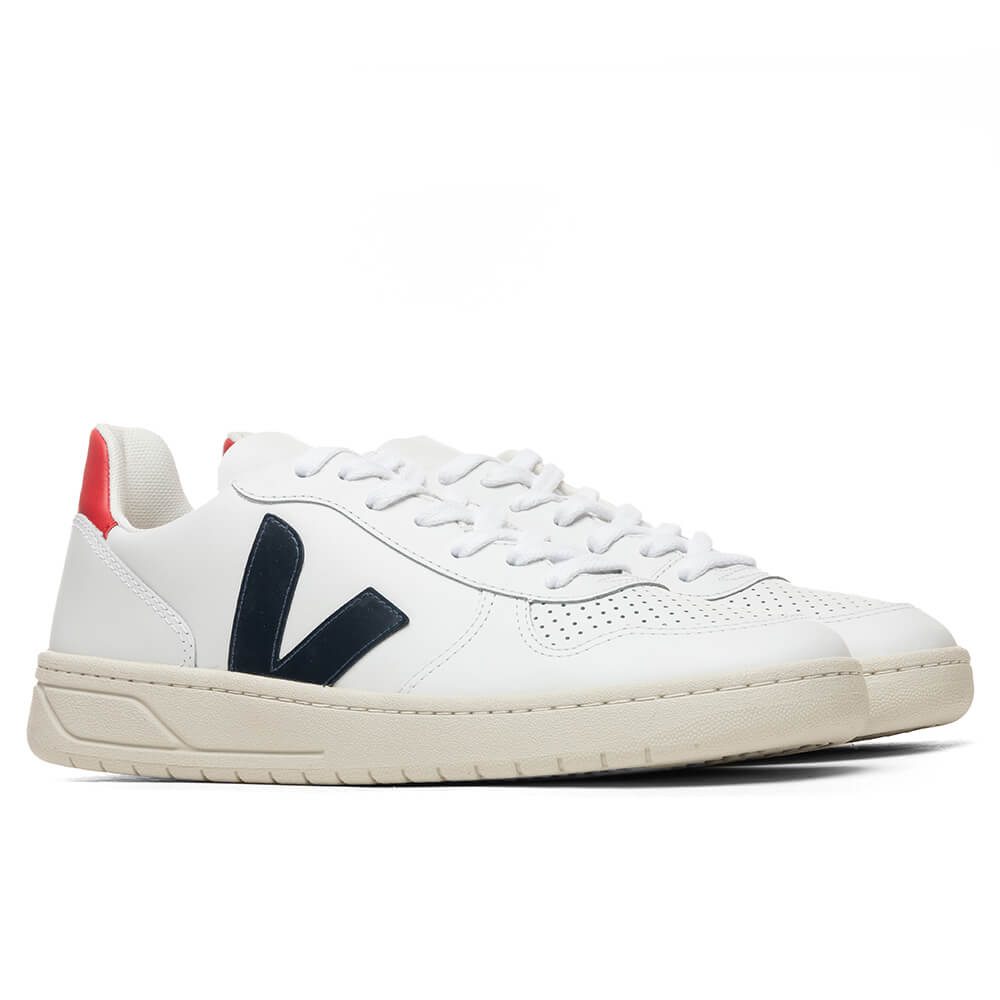 V-10 Leather - Extra White/Nautico Pekin