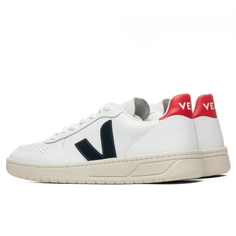 V-10 Leather - Extra White/Nautico Pekin
