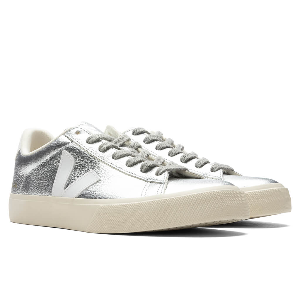 Woman's Campo Chromefree - Silver/White