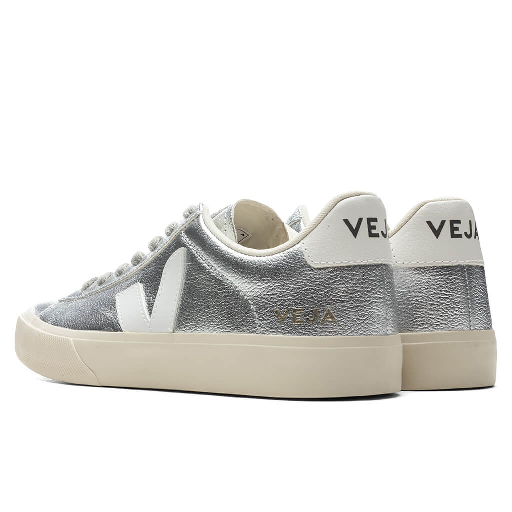 Woman's Campo Chromefree - Silver/White