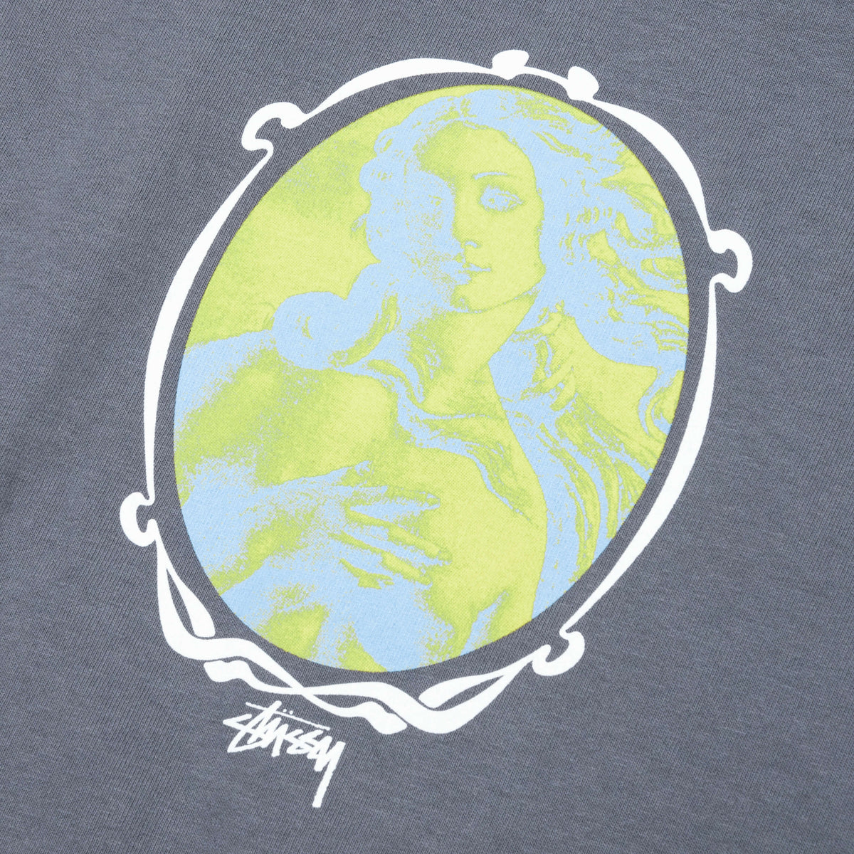 Venus Oval Pig. Dyed Tee - Indigo