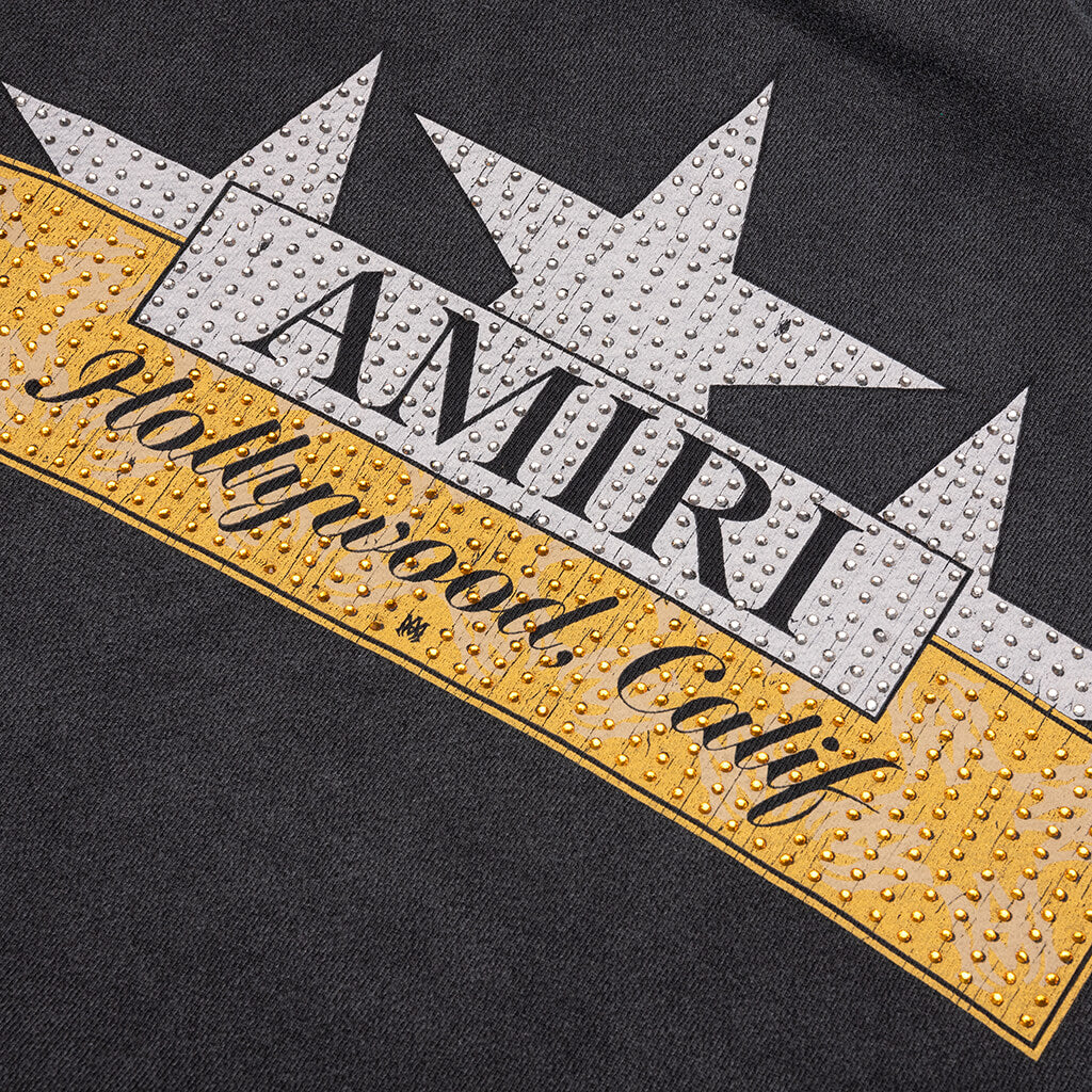 Vintage Crystal Star Hoodie - Black