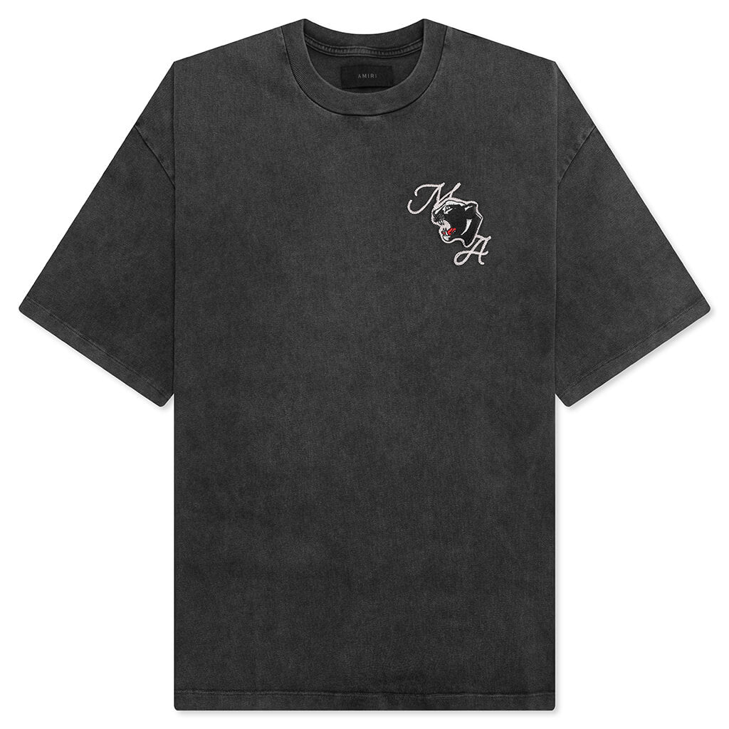 Vintage Panther Oversized Tee - Black