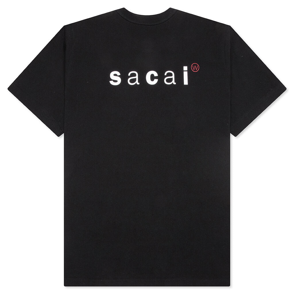 Sacai x WTAPS Print T-Shirt - Black