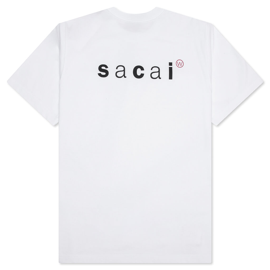 Sacai x WTAPS Print T-Shirt - White