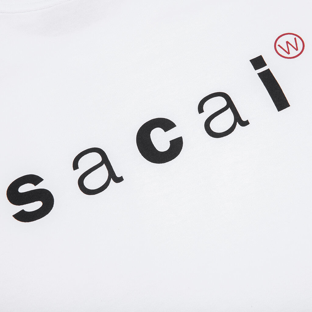 Sacai x WTAPS Print T-Shirt - White