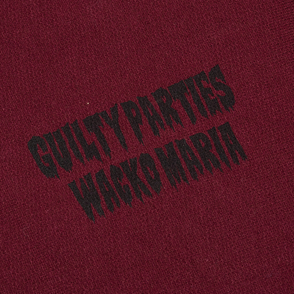 Heavyweight Pullover Hooded Sweatshirt Type-3 - Burgundy
