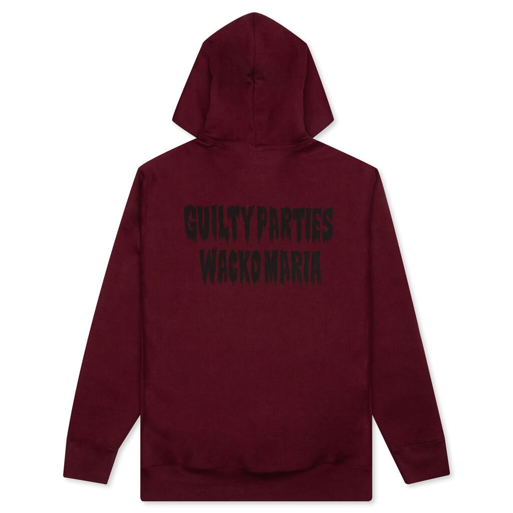 Heavyweight Pullover Hooded Sweatshirt Type-3 - Burgundy